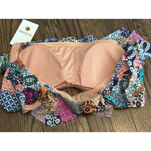 Artesands Salmagundi Multi Vermeer Bikini Top Size 14 Multicolored Ruffle NWT - Picture 9 of 14